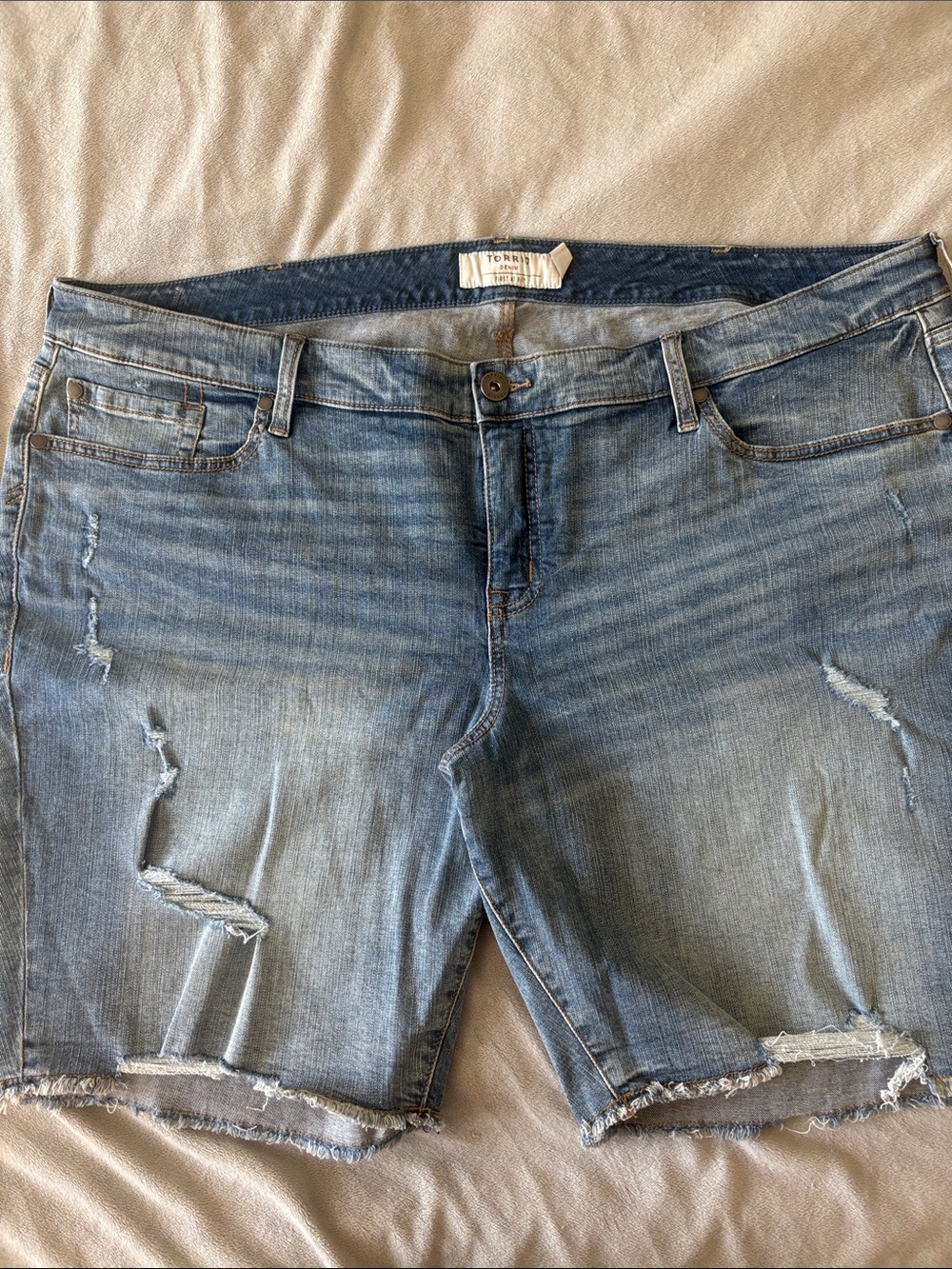 Torrid Blue Denim Bermuda Shorts